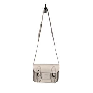 Stella Rittwagen Satchel Bag Womens White Cream Leather Crossbody Made in Spain